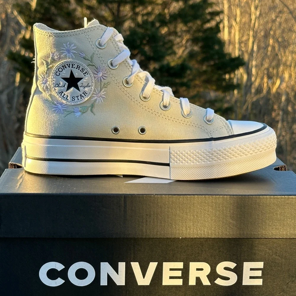 Converse Gray CTAS Platform High Casual Sneaker Womens 6.5 | GS Girls 5Y NEW